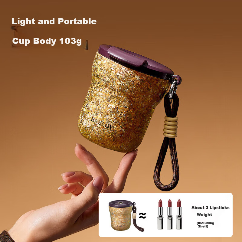 BABLOV Titanium Coffee Mug - 99.9% Pure Radiant Style