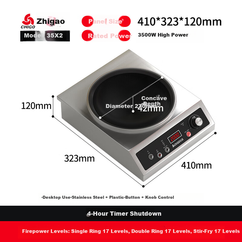 CHIGO High Power Ceramic Stove with Wok Burner