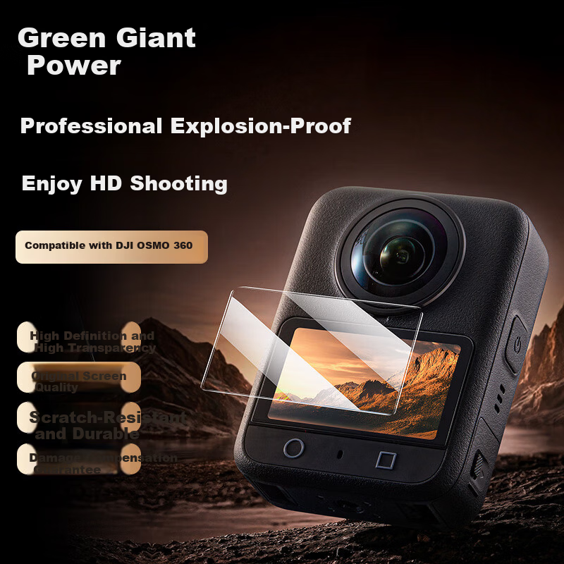 DJI OSMO 360 Tempered Glass Screen Protector - 1 Pack