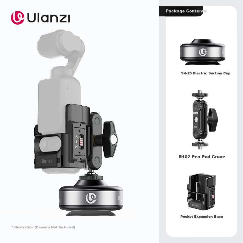 Ulanzi SK-23 Electric Suction Cup Mount for DJI Action Cam