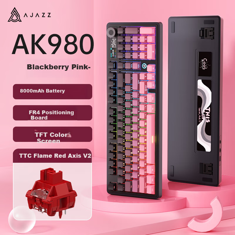 AJAZZ AK980 Tri-Mode Wireless Mechanical Keyboard