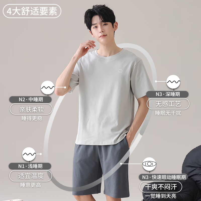 YINSLEEP Men's Cool-Feeling Pajama Set
