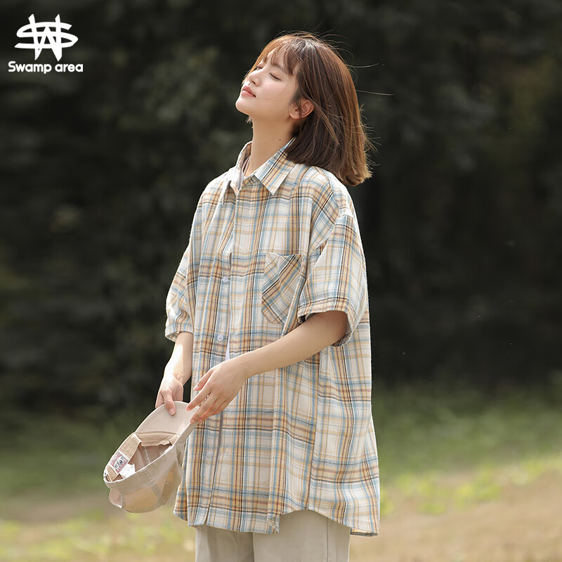 SWAMP AREA Plaid Shirt
