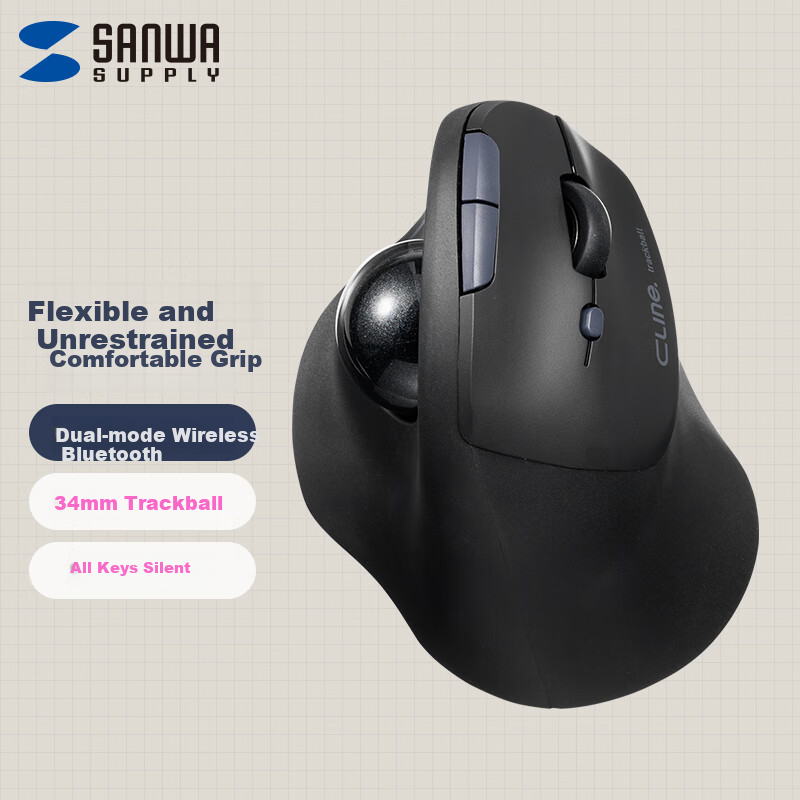 SANWA SUPPLY Shanye Dual-Mode Trajectory Ball Mouse