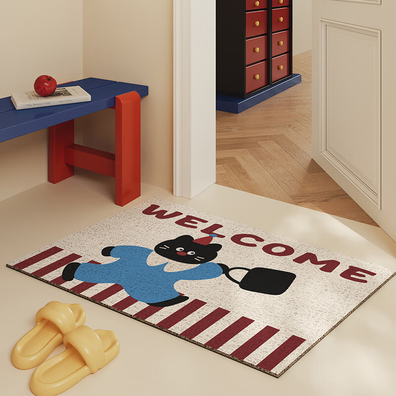 Manshuo Kitty Comes Home Non-Slip Entry Mat