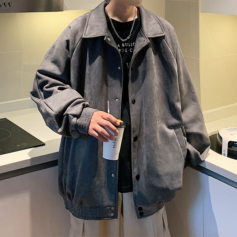 IZEXX Vintage Suede Velvet Jacket for Men