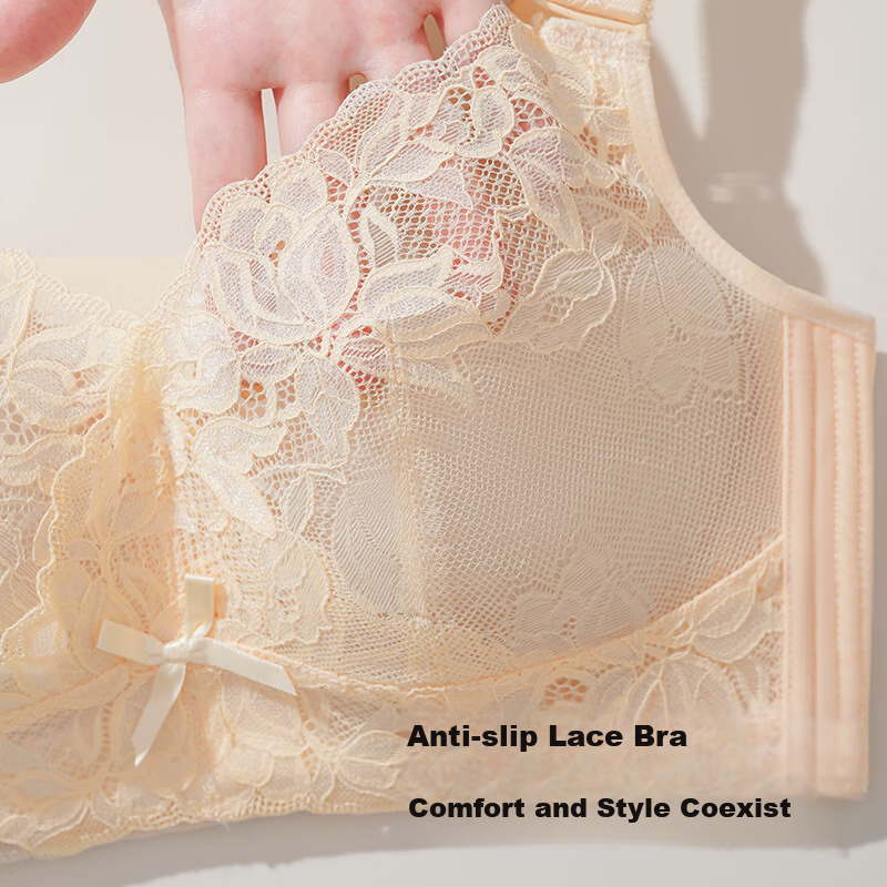 GRACEWELL Summer Ultra-Thin Push-Up Bra for Large Breasts