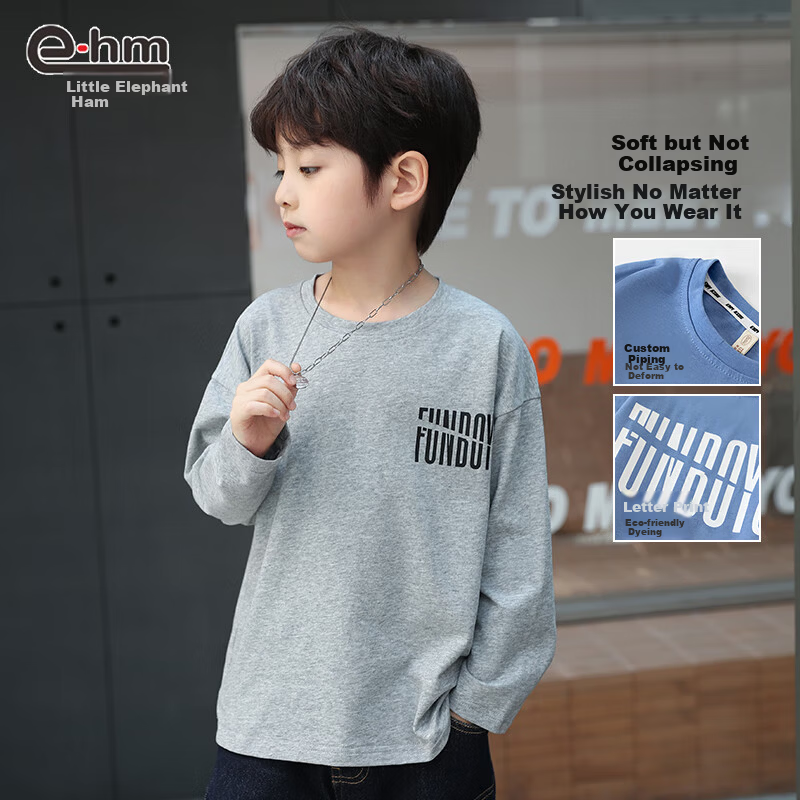 Little Elephant Ham Boys' Long Sleeve T-Shirt