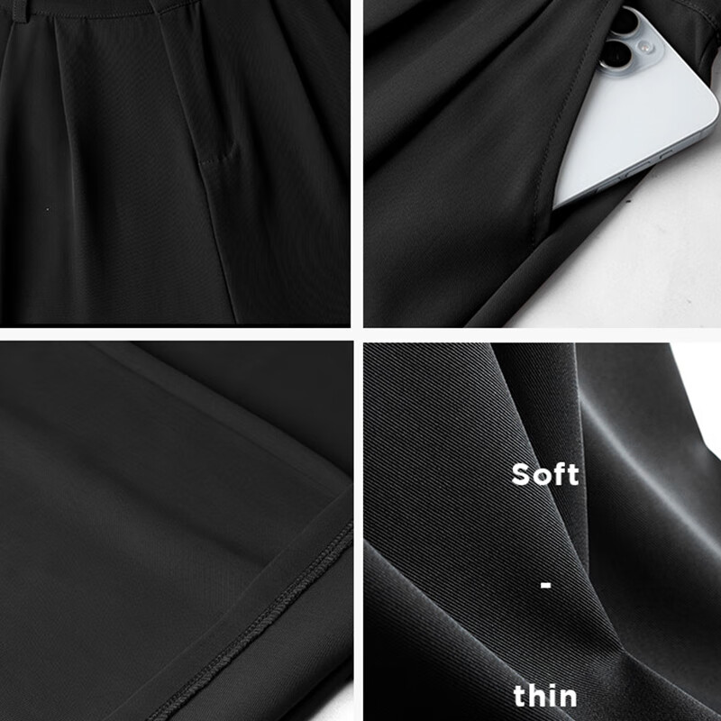 JEANSWEST Women's Autumn High Waist Slim Fit Wide Leg Pant