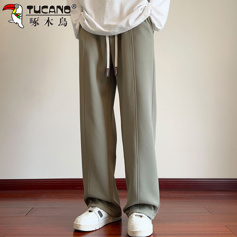 TUCANO Men's Autumn Winter Wide-Leg Casual Pants