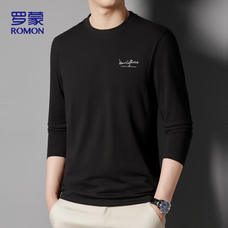ROMON Men's Long-Sleeve Cotton T-Shirt