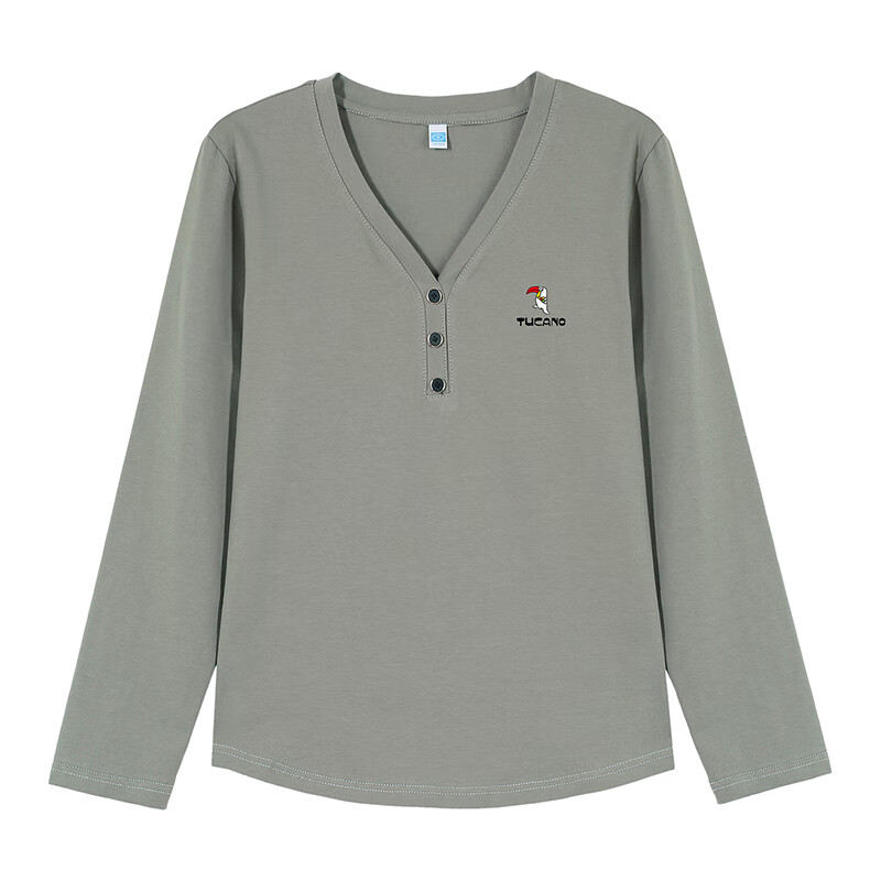 Woodpecker V-Neck Long Sleeve T-Shirt Women
