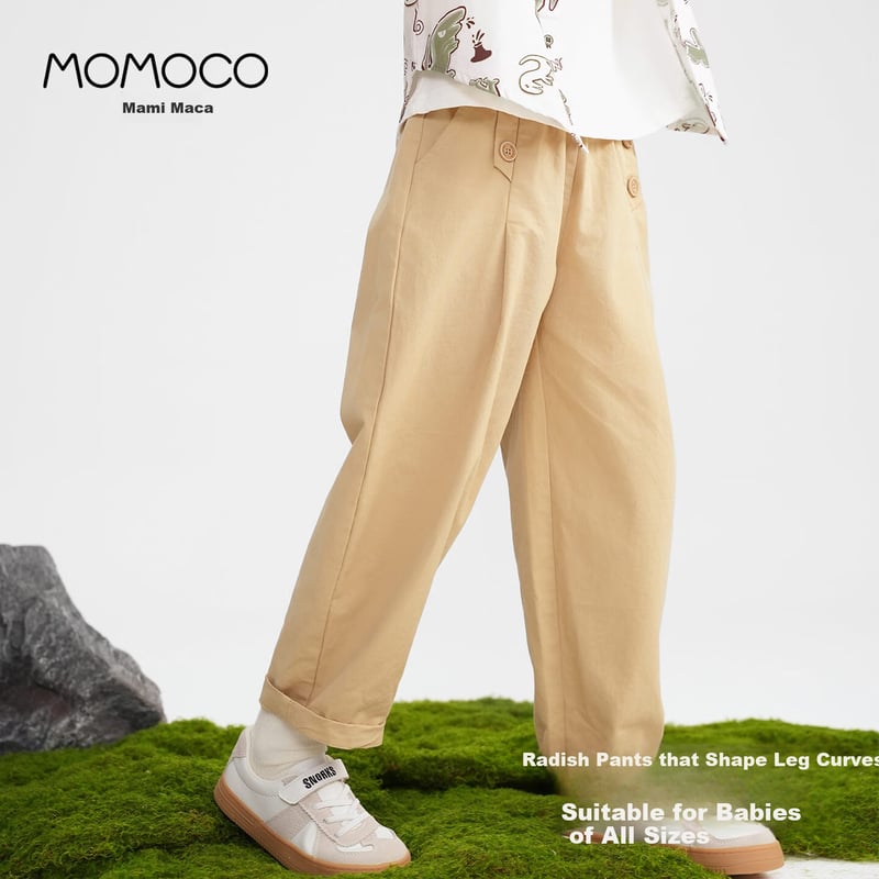 MOMOCO Boys' Woven Trousers - Pure Cotton Spring Autumn Style