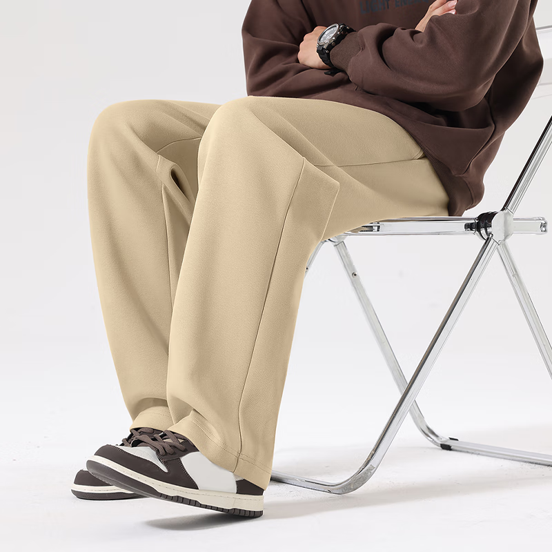 MINISO Men's Casual Pants - Dark Gray, American Style