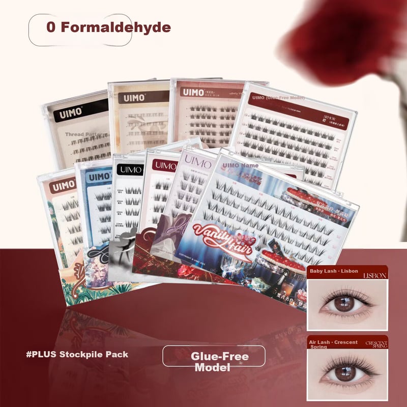 UIMO Adhesive-Free Fox Style Popcorn False Eyelashes 2025