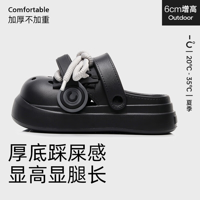 GUOLUOFEI Trendy Chunky Hole Shoes