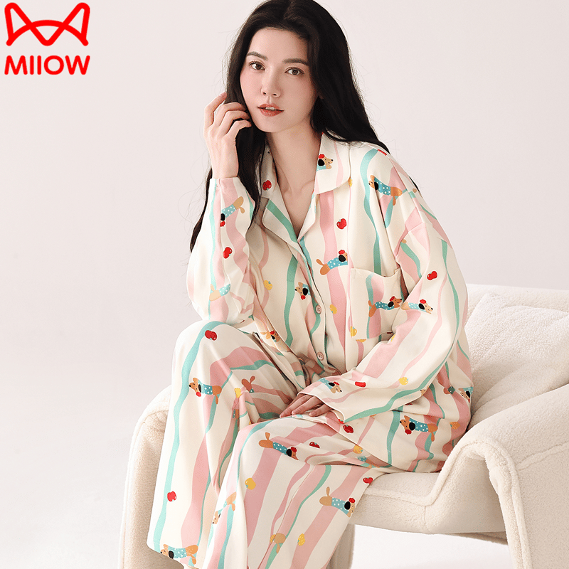 MiiOW Pajamas with Chest Pads - Cute Cartoon Dog Design