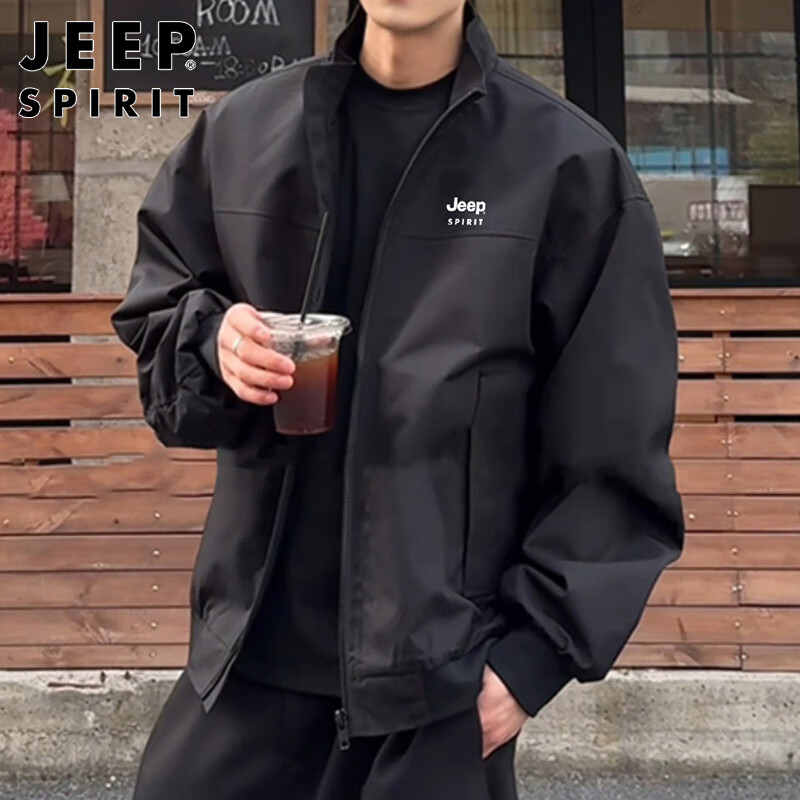 JEEP SPIRIT Men's Flight Jacket - Trendy Outdoor Workwear