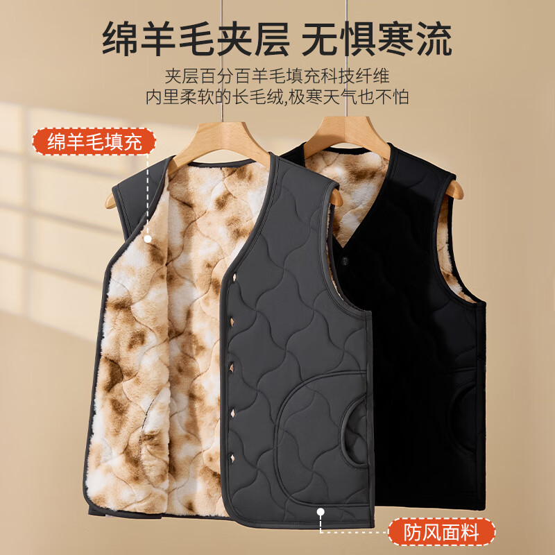 YUZHAOLIN Men's Wool Warm Vest