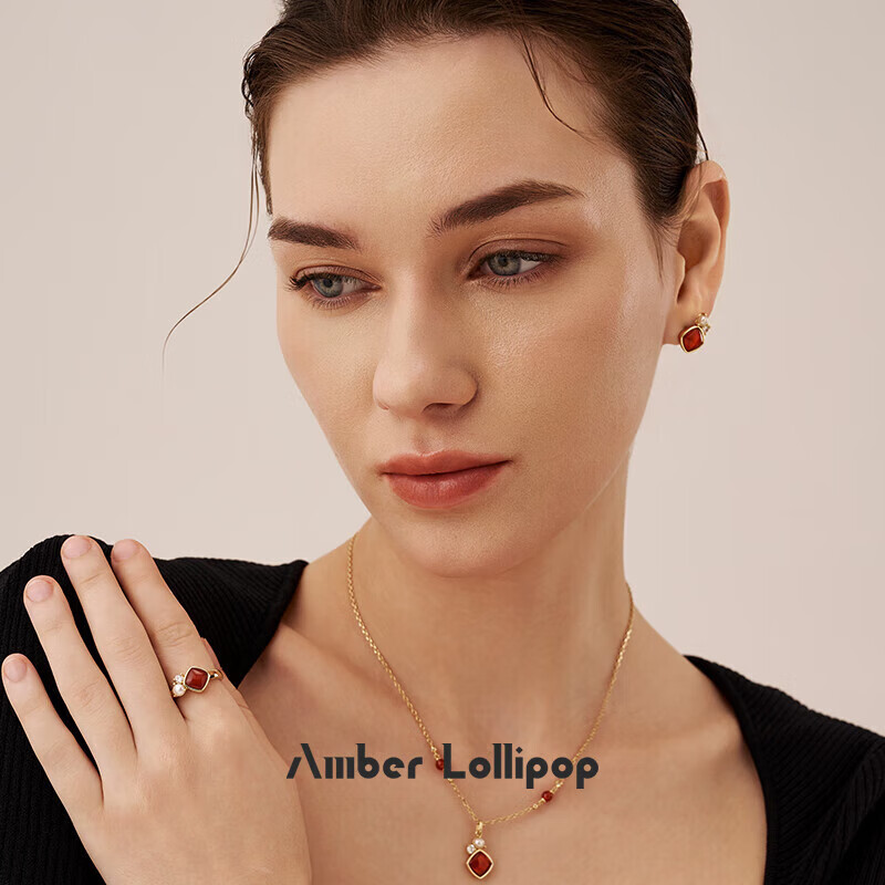 Amber Lollipop Art Collaboration Gift Box Ring