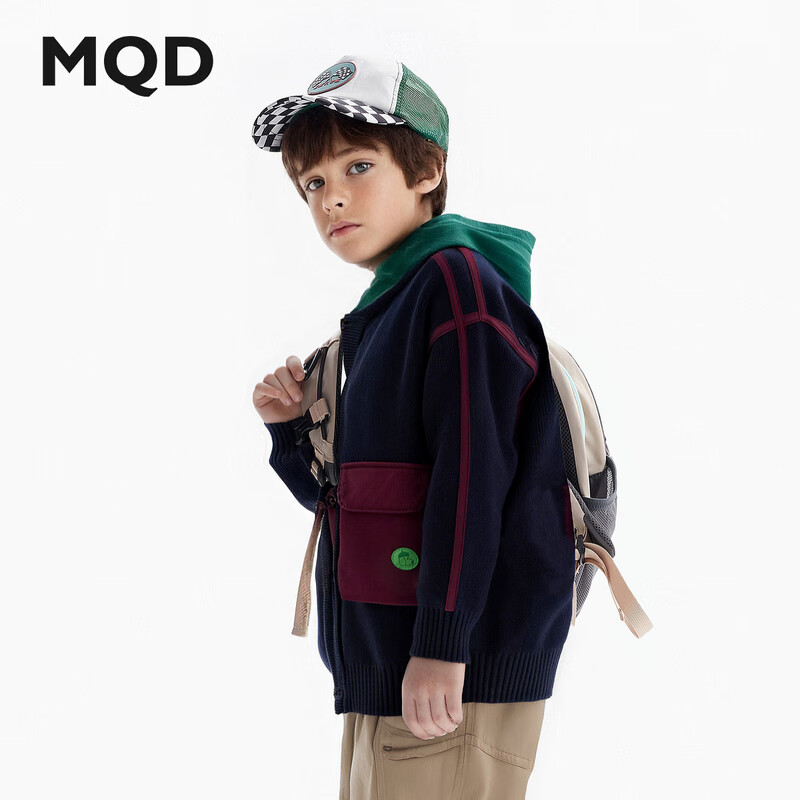 MQD Maqidun Boys Colorblock Cardigan