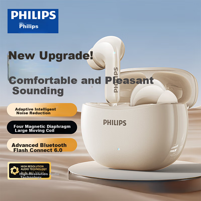 PHILIPS 2025 True Wireless Earbuds - Ultra Bass Noise Reduction