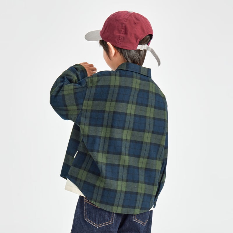 Duoduojia Soft Boys' Plaid Shirt