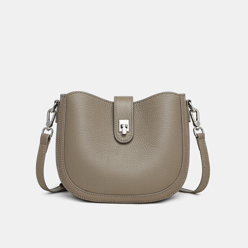 YUYULA Women's Cowhide Sling Bag - Gray
