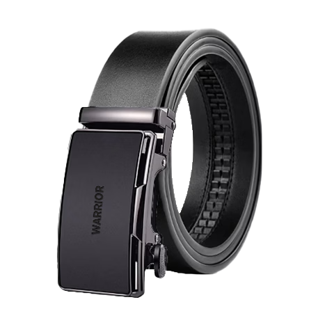 Huili Warrior Men's Genuine Leather Belt with Automatic Buckle