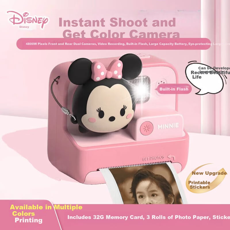 Disney Color Instant Print Camera with Minnie Flash Light
