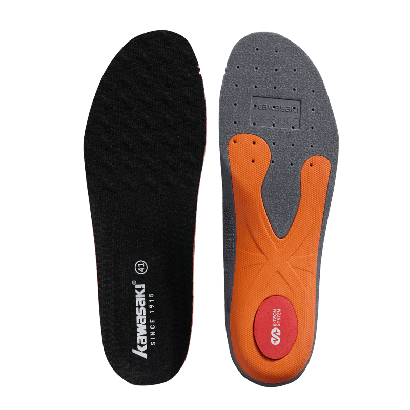 KAWASAKI Badminton Shoe Insoles - Shock Absorption & Breathable Comfort