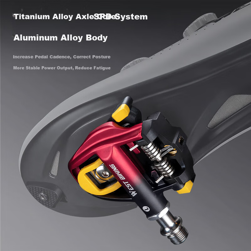 WestBiking Self-Locking Pedals with Titanium Axle