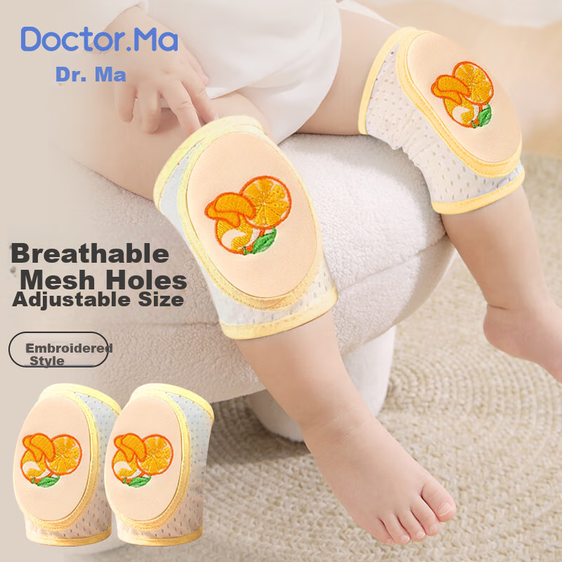 DOCTOR MA Baby Knee Pads - Embroidered Crawling & Walking Protection