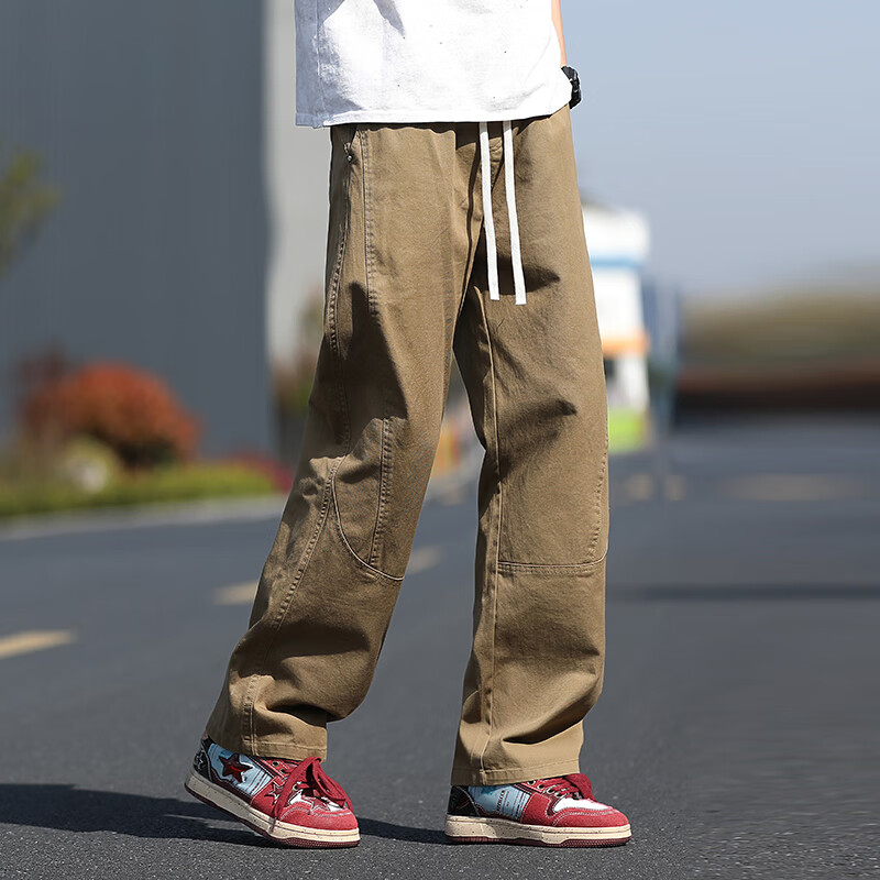 IZEXX Vintage Khaki Cargo Pants for Men
