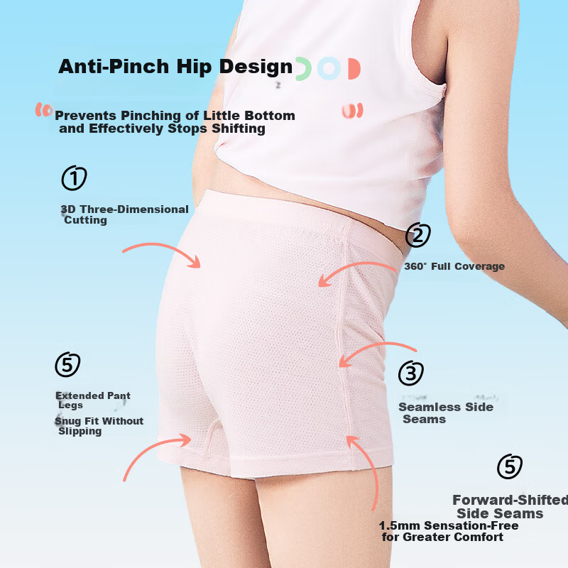 BADIGAO Disposable Ice Silk Underwear for Girls, Pack of 4