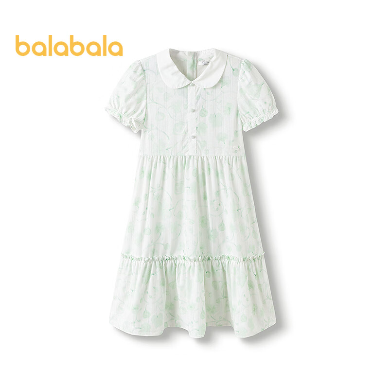 BALABALA Girls' Hand-Painted Floral Dress Summer 2025