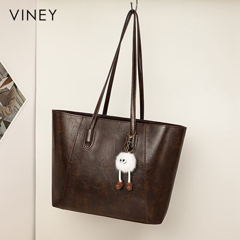 Viney Large Capacity Leather Tote Bag for Women