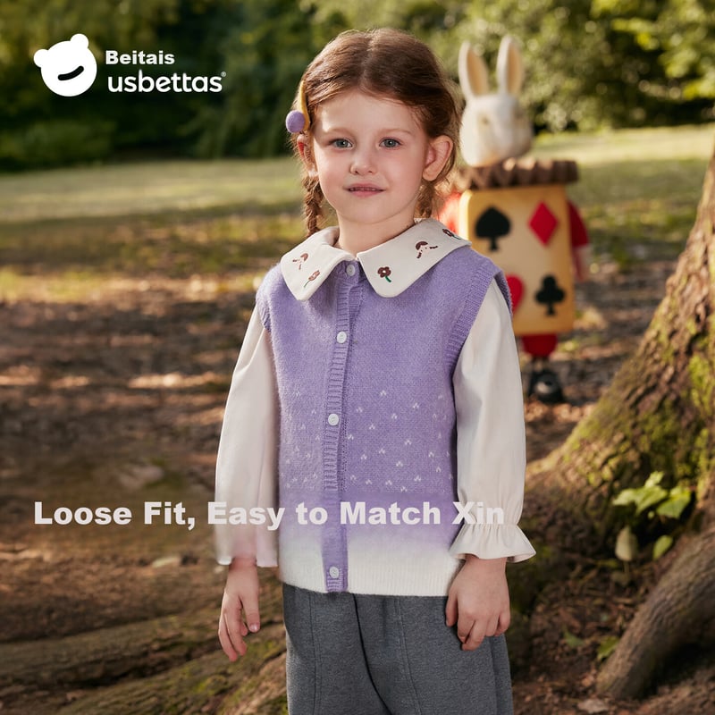 Beitais Kids Knitted Vest for Boys Girls