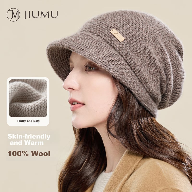 JIUMU Thickened Wool Beanie for Winter