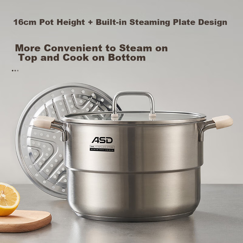ASD 316L Double-Layer Soup Pot