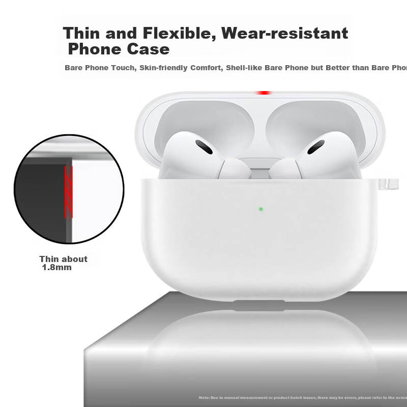 KMaxAI Frosted White AirPods Pro 3 Case with Lanyard