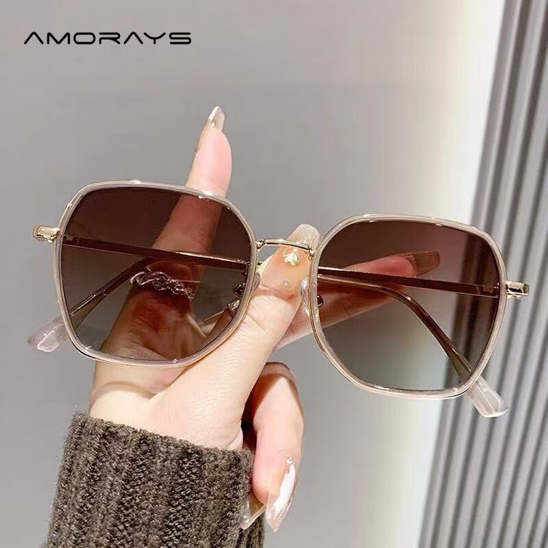 AMORAYS Korean-Style Milk Tea Polarized Sunglasses