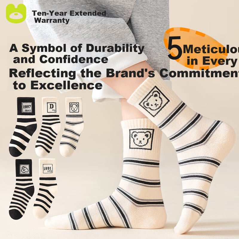 Mianqixiong Kids Socks - Pure Cotton Comfort