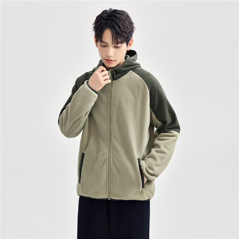 Giordano Men's Colorblock Fleece Jacket