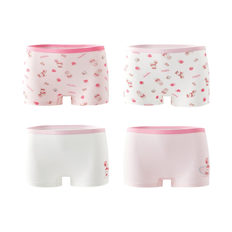 GB Girls' Cotton Antibacterial Boxer Briefs