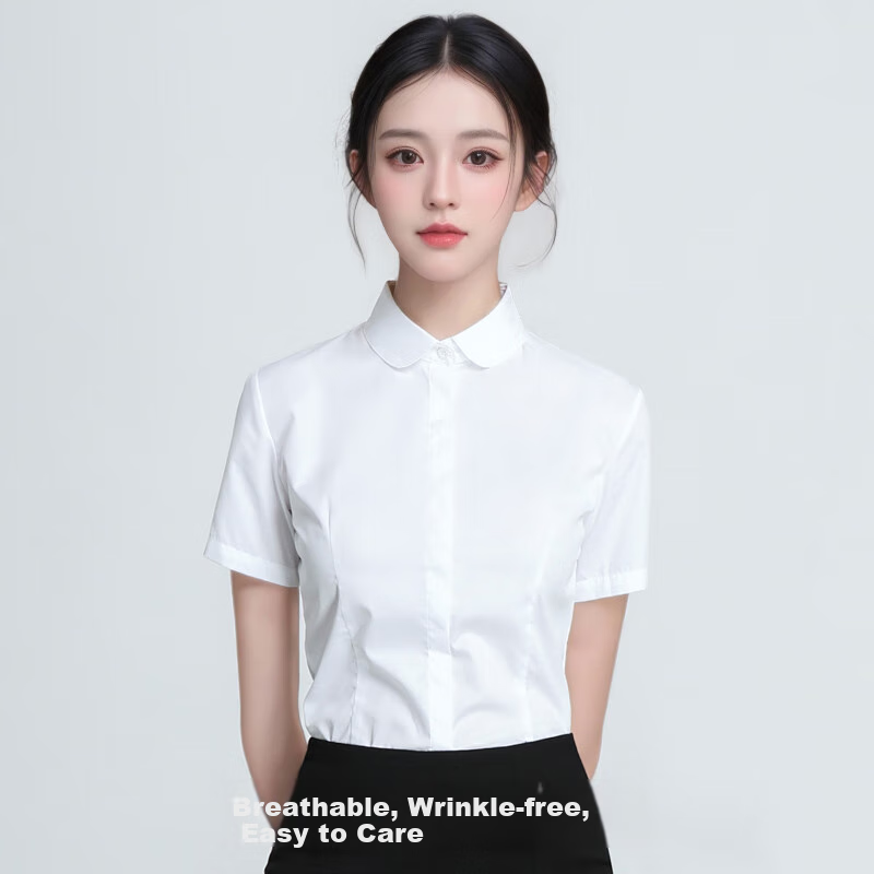 TELUOMAN Wrinkle-Free White Blouse