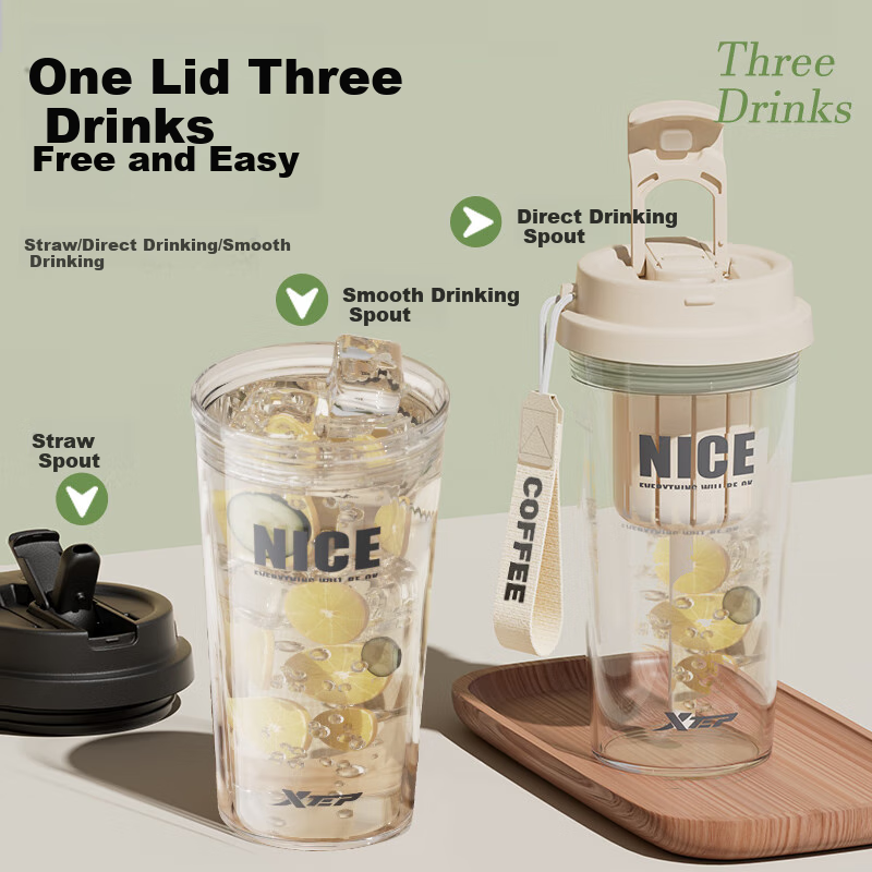 XTEP Portable Double Drink Tea Cup - 550ml