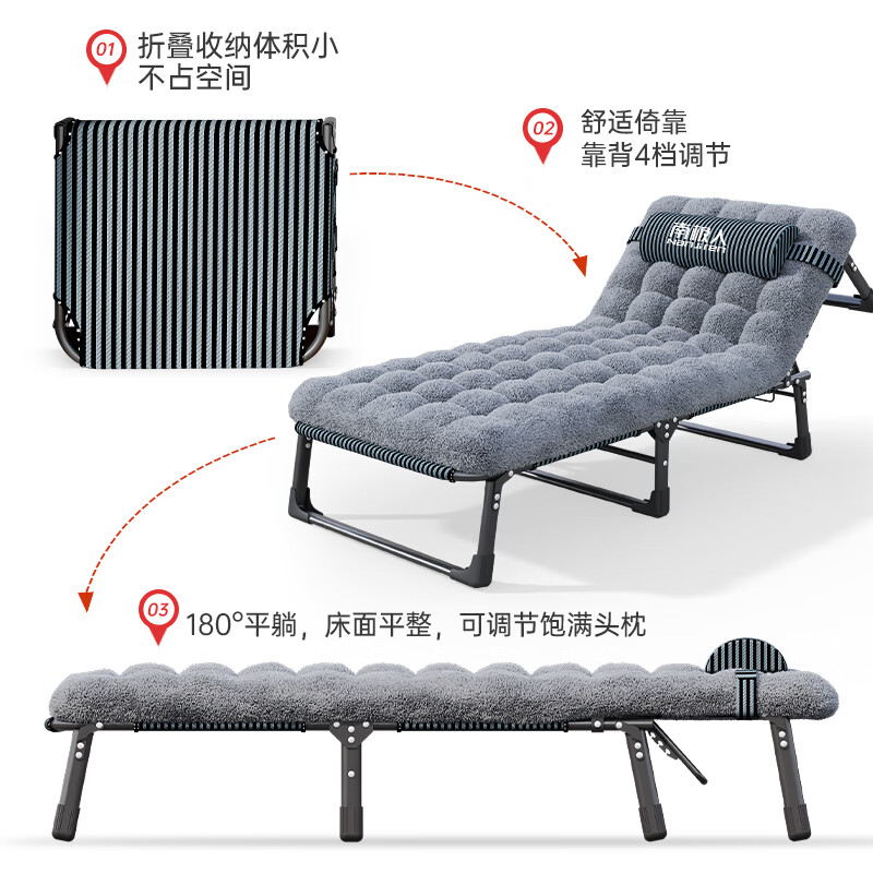 Nanjiren Folding Single Bed with Sherpa Fleece