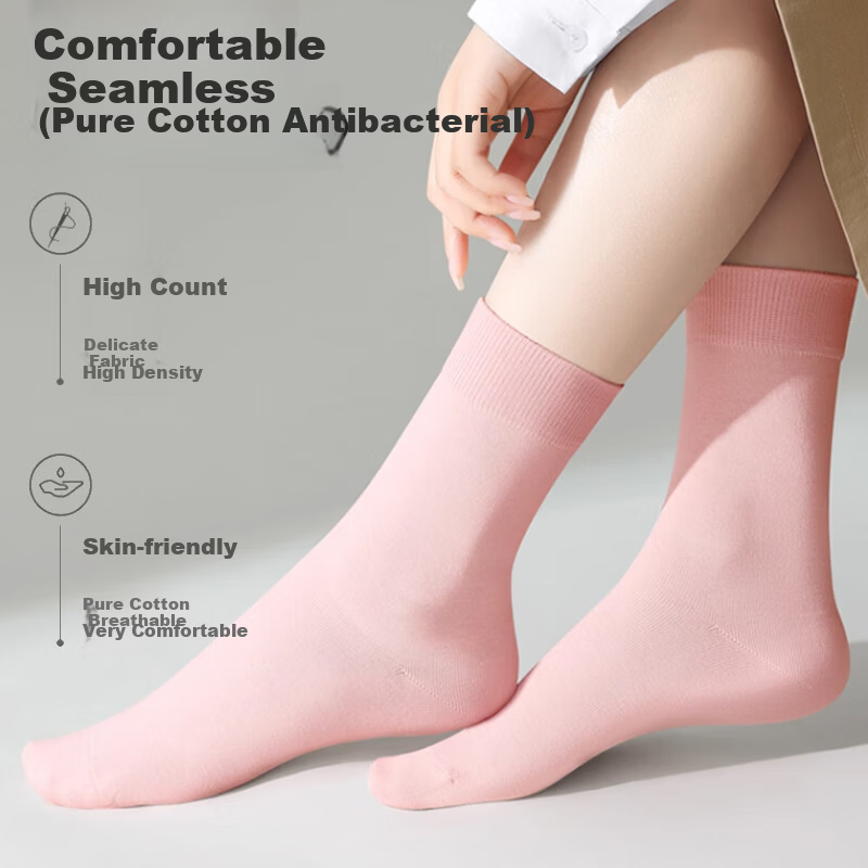 Langsha Women's Cotton Antibacterial Socks 10A