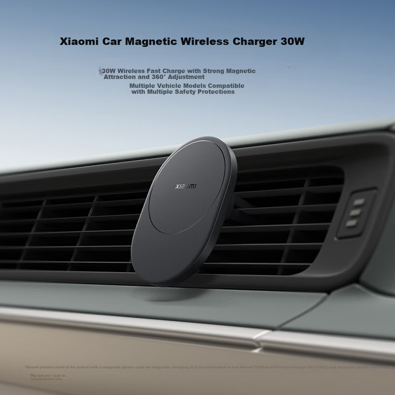 MI Super Fast 30W Magnetic Wireless Car Charger